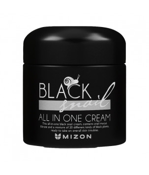 Живильний крем для обличчя з фільтратом муцина равлика Mizon Black Snail All In One Cream, 75 мл