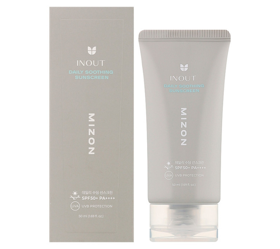 Mizon Inout Daily Soothing Sunscreen SPF50+ PA++++ — заспокійливий сонцезахисний крем для обличчя, 50 мл