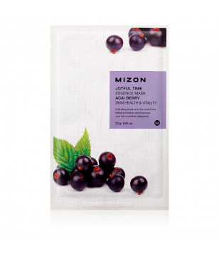Тканинна маска для обличчя з екстрактом ягід асаї Mizon Joyful Time Essence Mask Acai Berry, 23 г