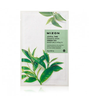 Тканинна маска для обличчя з екстрактом зеленого чаю Mizon Joyful Time Essence Mask Green Tea, 23 г