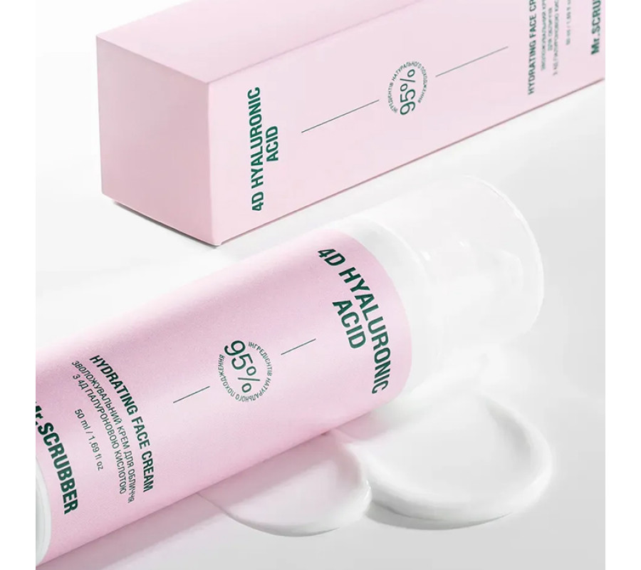 Mr.SCRUBBER 4D Hyaluronic Acid Hydrating Face Cream — зволожувальний крем для обличчя, 50 мл