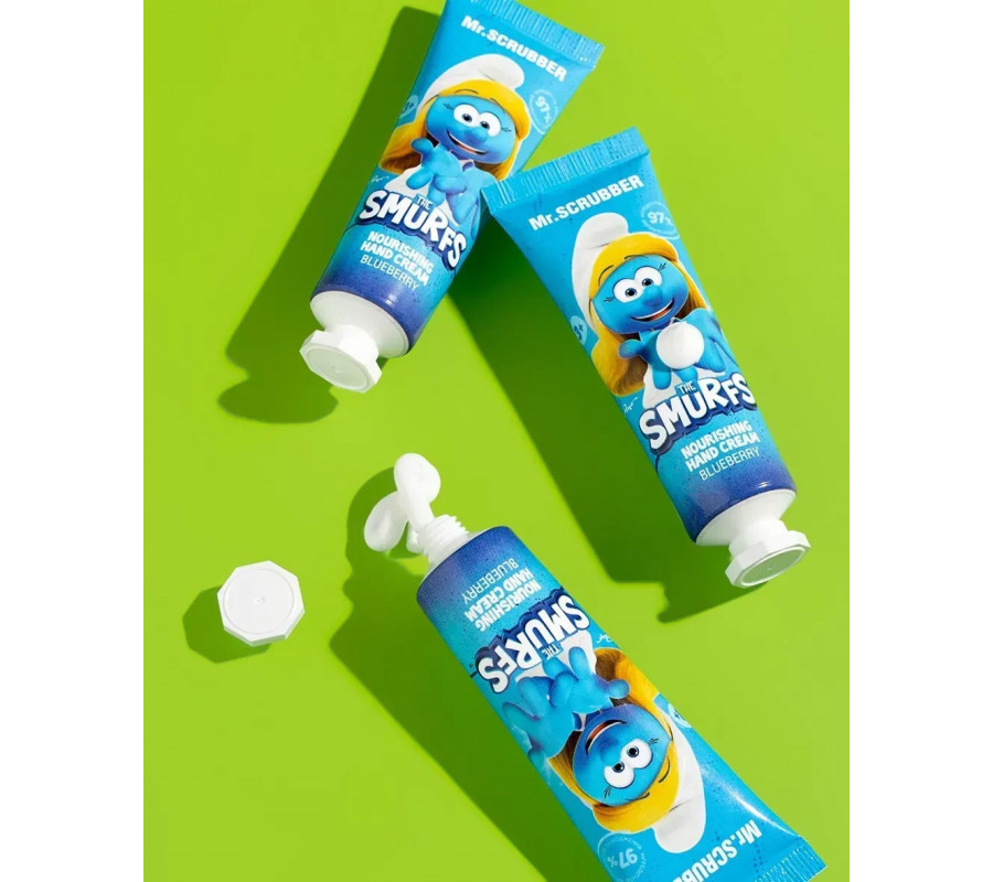 Mr.SCRUBBER Крем для рук The Smurfs, парфумований, живильний, чорниця, 30 г