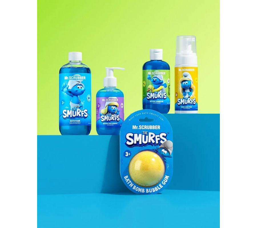 Mr.SCRUBBER Бомбочка для ванни The Smurfs Bubble gum, 170 г