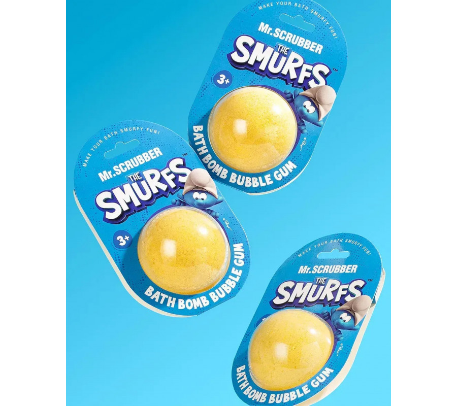 Mr.SCRUBBER Бомбочка для ванни The Smurfs Bubble gum, 170 г