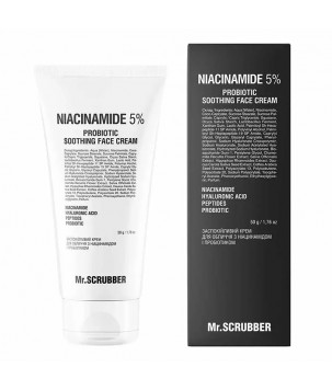 Mr.Scrubber Заспокійливий крем для обличчя 5 % ніацинамід + пробіотик, 50 г