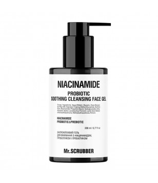 Mr.Scrubber Успокаивающий гель для умывания Niacinamide + пробиотик + пребиотик, 200 мл