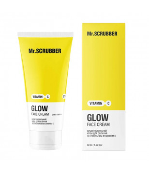 Mr.Scrubber Осветляющий крем для лица Glow Vitamin C со стабильным витамином С, 50 мл