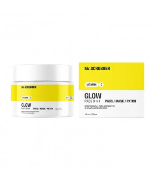Mr.Scrubber Висвітлювальні пади для обличчя Glow Vitamin C зі стабільним вітаміном С, 150 шт