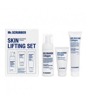 Mr.Scrubber Подарунковий набір Bio Marine Collagen Skin Lifting Set (Пінка для вмивання 150 мл + Крем 50 г + Скраб 100 г)