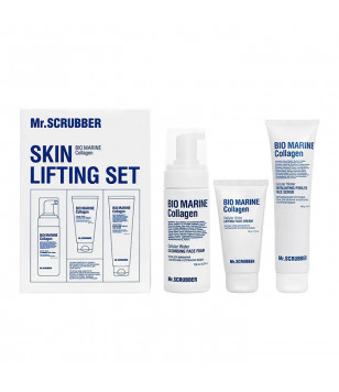 Mr.Scrubber Подарунковий набір Bio Marine Collagen Skin Lifting Set (Пінка для вмивання 150 мл + Крем 50 г + Скраб 100 г)