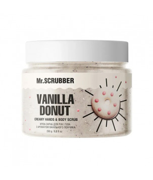 Mr.Scrubber Крем-скраб для рук і тіла з ароматом ванільного пончика Vanila Donut, 250 г