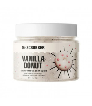 Mr.Scrubber Крем-скраб для рук і тіла з ароматом ванільного пончика Vanila Donut, 250 г