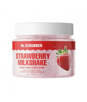 Mr.Scrubber Крем-скраб для рук і тіла з ароматом полуничного коктейлю Strawberry milkshake, 250 г