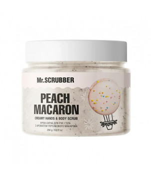 Mr.Scrubber Крем-скраб для рук і тіла з ароматом персикового макарона Peach macaron, 250 г