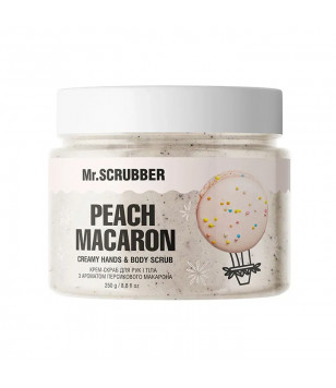 Mr.Scrubber Крем-скраб для рук і тіла з ароматом персикового макарона Peach macaron, 250 г