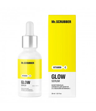 Mr.Scrubber Осветляющая сыворотка для лица Glow Vitamin C со стабильным витамином C, 30 мл