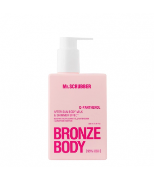 Mr.Scrubber Молочко після засмаги з д-пантенолом і шимерним ефектом Bronze Body, 250 мл
