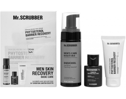 Mr.Scrubber Подарунковий набір для обличчя Men Skin Recovery Basic care для чоловіків Пінка 150 мл + Тонік 50 мл + Крем 50 г