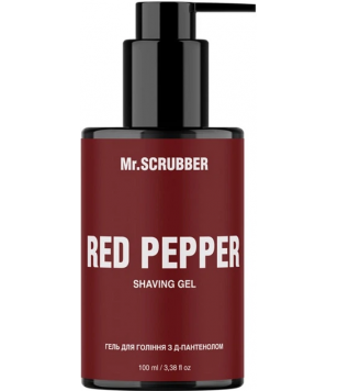 Mr.Scrubber Гель для гоління з D-пантенолом Red Pepper, 100 мл