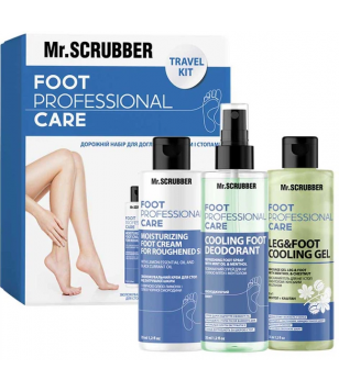 Mr.Scrubber Дорожній набір для догляду за ногами і стопами Foot Professional Care Крем для стоп 35 мл + Спрей для ніг 35 мл + Гель для ніг і стоп 35 м