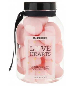 Mr.Scrubber Парфумоване мило ручної роботи Love Hearts Pink, 17 шт