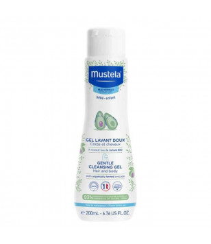 Нежный очищающий гель для новорожденных Bebe Gentle Cleansing Gel Mustela, 200 мл