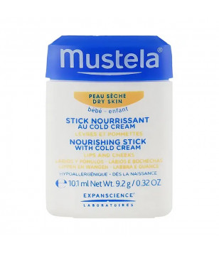 Живильний стік для губ і обличчя з колд-кремом Bebe Nourishing Stick With Cold Cream Mustela, 9.2 г