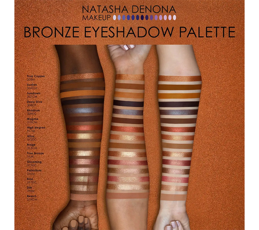 Natasha Denona Bronze Eyeshadow Palette — палітра тіней для повік, 19,25 г