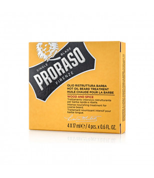 Proraso Олія для бороди Wood and Spice Hot Oil Beard Treatment, 4 x 17 мл