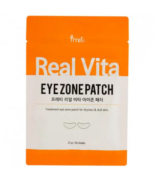 Гідрогелеві патчі для очей з вітаміном С Real Vita Eye Zone Patch Prreti, 30шт