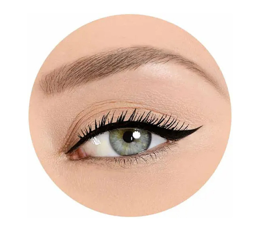 Підводка для очей водостійка з ультратонким пензлем Vamp Professional Liner Pupa 100 black, 4.5 мл