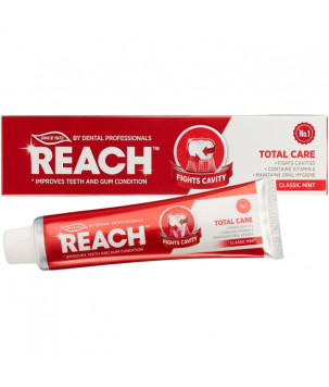 Зубна паста "Повний догляд та захист від карієсу. Класична м'ята" Total Care Classic Mint REACH, 150г