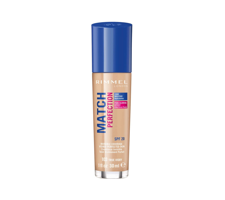Тональний крем для обличчя Match Perfection Foundation Rimmel London (103) True Ivory, 30 мл