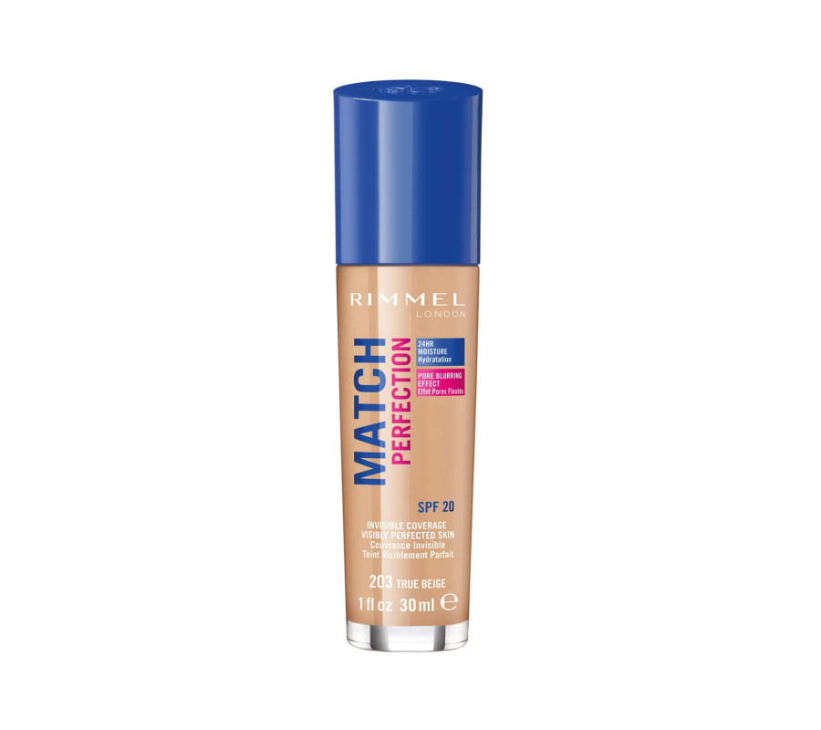 Тональний крем для обличчя Match Perfection Foundation Rimmel London (203) True Beige, 30 мл