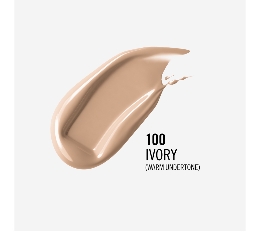 Тональна основа Lasting Finish Full Coverage Lightweight Foundation Rimmel London (100) Ivory, 30 мл