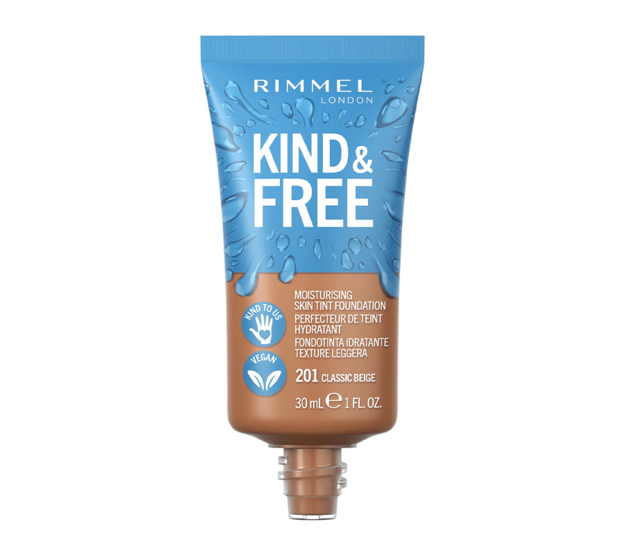 Тональна основа Kind and Free Skin Tint Moisturising Foundation Rimmel London (201) CLASSIC BEIGE, 30 мл
