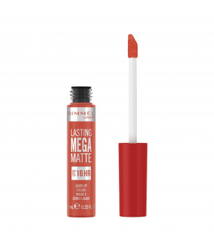 Жидкая матовая помада для губ Mega Matte Liquid Lip Colour Rimmel London (600) Coral Sass, 7.4 мл
