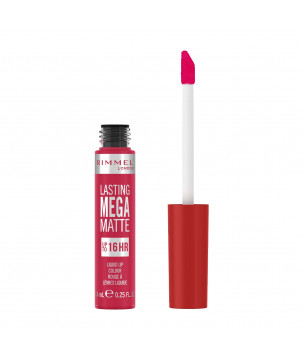 Рідка матова помада для губ Lasting Mega Matte Liquid Lip Colour Rimmel London (910) Fuchsia Flush, 7.4 мл