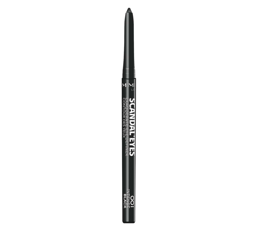 Олівець для очей водостійкий Scandal'Eyes Exaggerate Rimmel London (001) INTENSE BLACK, 0.35г