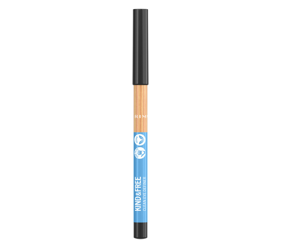 Олівець для очей Kind & Free Clean Eye Definer Rimmel London (01) Pitch Black, 1.1 г