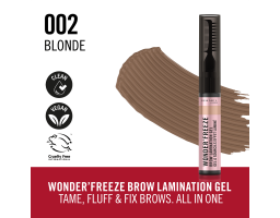 Гель для ламінування брів Wonder'Freeze Brow Lamination Gel Rimmel London 002 (Blonde), 6 г