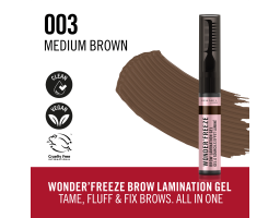 Гель для ламінування брів Wonder'Freeze Brow Lamination Gel Rimmel London 003 (Medium brown), 6 г