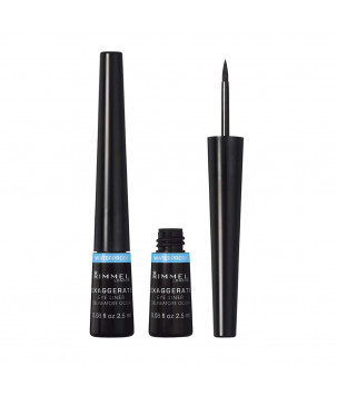Водостійка підводка для очей Exaggerate Waterproof Eye Liner Rimmel London (03-Black), 2.5 мл