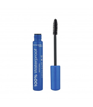 Водостойкая тушь для ресниц 100 Waterproof Mascara Rimmel London (01-Black Black), 8 мл