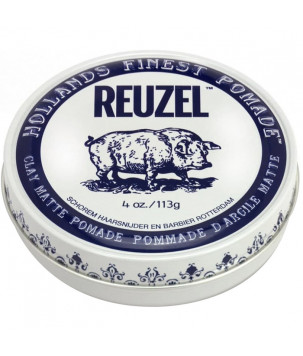 Помада для волосся, сильна фіксація Clay Matte Pomade Strong Hold Reuzel, 113 г