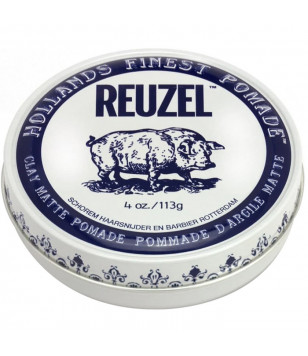 Помада для волос, сильная фиксация Clay Matte Pomade Strong Hold Reuzel, 113 г