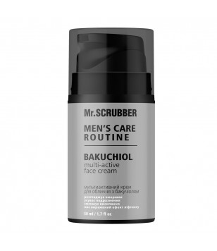 Мультиактивный крем для лица с бакучиолом Men`s Care Routine Mr.SCRUBBER, 50 мл