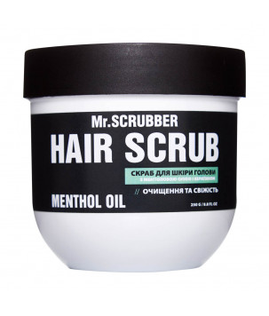 Скраб для шкіри голови та волосся з ментоловою олією і кератином Hair Scrub Menthol Oil Mr.SCRUBBER, 250 мл