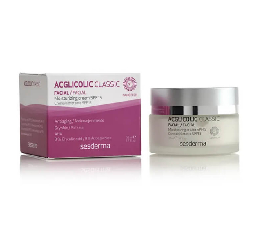 Зволожуючий крем Acglicolic Classic Moisturizing Cream SPF 15 Sesderma, 50 мл