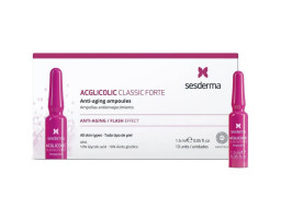 Ампули з гліколевою кислотою проти старіння Acglicolic Classic Forte Anti-Aging Ampoules Sesderma, 10x1.5 мл